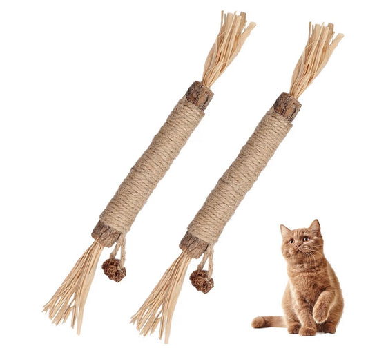 Bâtonnets à Mâcher Naturels pour Chat – Hygiène Dentaire & Anti-Stress (Lot de 2)