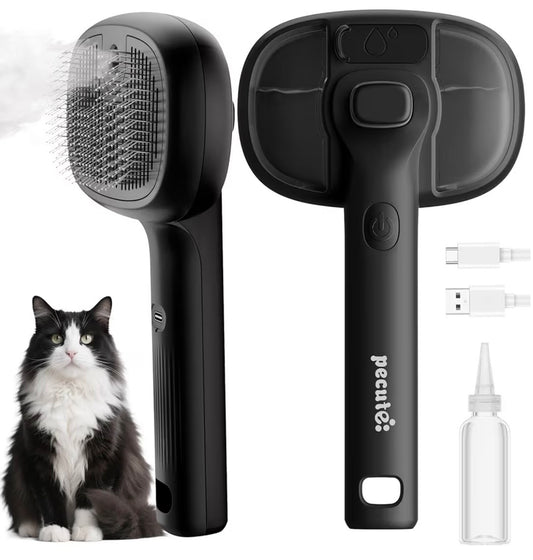 Brosse Vapeur 3-en-1 pour Animaux – Démêlage, Soin & Massage