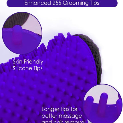 Gant de Toilettage pour Chien et Chat – Brosse Massage en Silicone Anti-Poils – Taille Ajustable