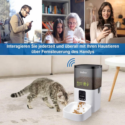 Distributeur Automatique Connecté pour Chat et Chien avec Caméra HD