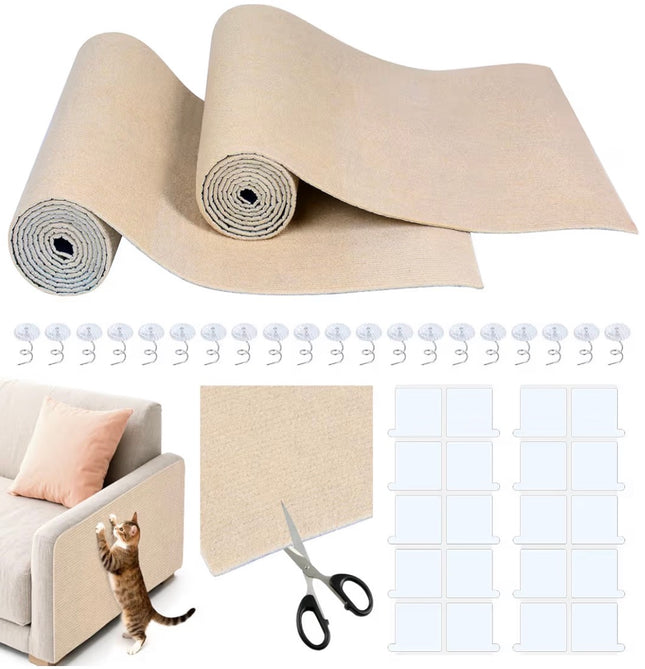 Tapis Griffoir Auto-Adhésif pour Chat – Protection Canapé et Meubles Découpable