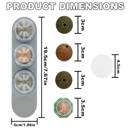 Jouet à lécher pour chat avec boules à herbe à chat – Anti-stress et hygiène dentaire