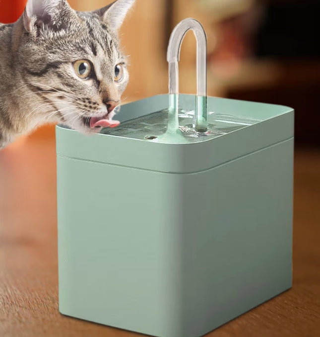 Fontaine à eau silencieuse pour chat et petit chien – Rechargeable – 1,5 L