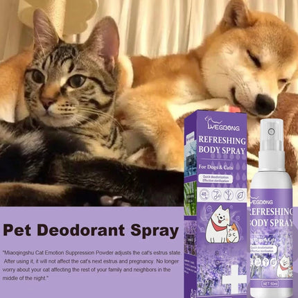 Spray Déodorant & Rafraîchissant pour Chiens et Chats – Élimine les Mauvaises Odeurs