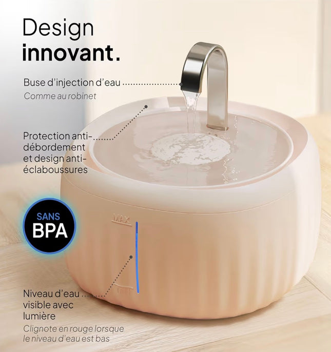 Fontaine à Eau Automatique Silencieuse pour Chat avec Filtration 3 Étapes
