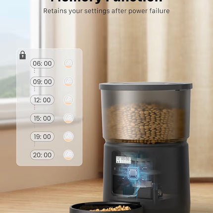 Distributeur Automatique de Croquettes pour Chat – Programmable avec Portions Réglables