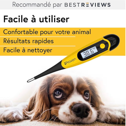 Thermomètre Chien & Chat iProven – Embout Flexible Ultra-Confort, Résultats Rapides