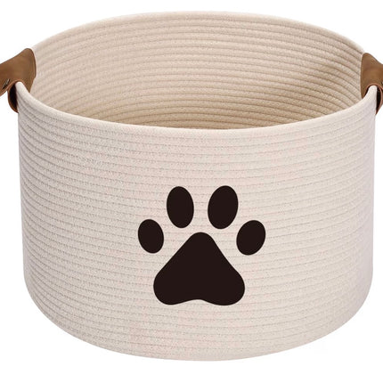 Panier de Rangement pour Jouets de Chien & Chat – Coton Tressé, Design Moderne