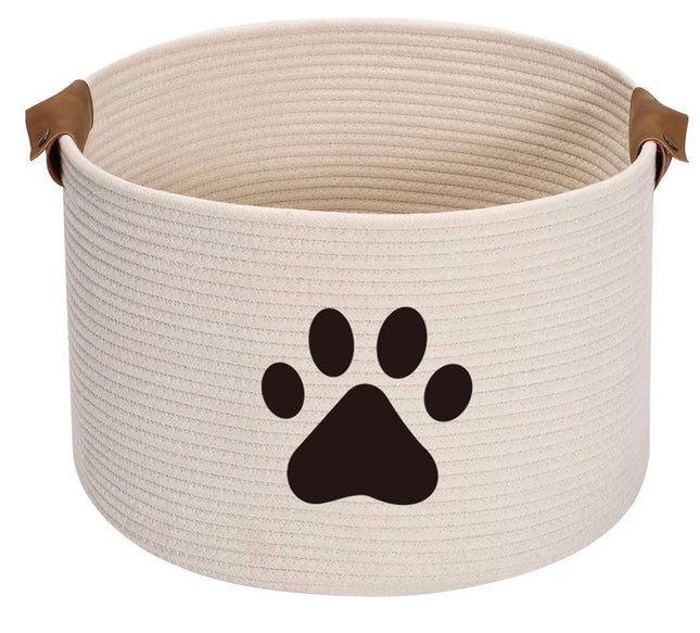 Panier de Rangement pour Jouets de Chien & Chat – Coton Tressé, Design Moderne