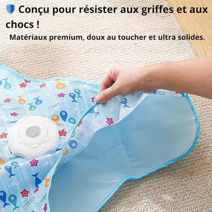 Tapis Interactif Automatique pour Chat – Jouet de Chasse avec Plumes, Rechargeable USB-C