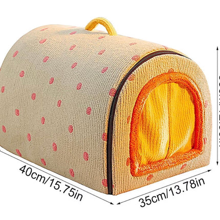 Maison Cocoon Chaude et Pliable pour Chat et Petit Chien – Couchage d’Hiver Ultra Doux