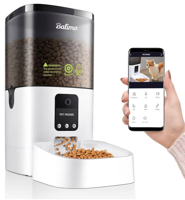 Distributeur Automatique Connecté pour Chat et Chien avec Caméra HD