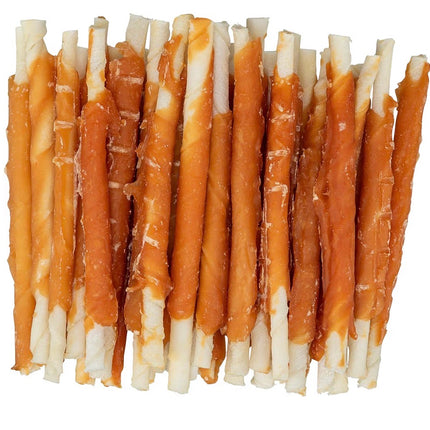 Rouleaux à mâcher pour chien en peau de bœuf & poulet 🍗 | Friandises dentaires