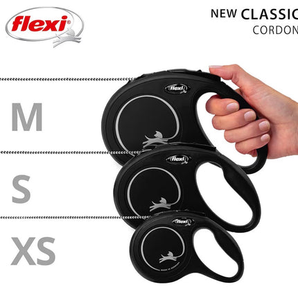 Laisse rétractable pour chien 8 m – Système de freinage confortable et poignée ergonomique