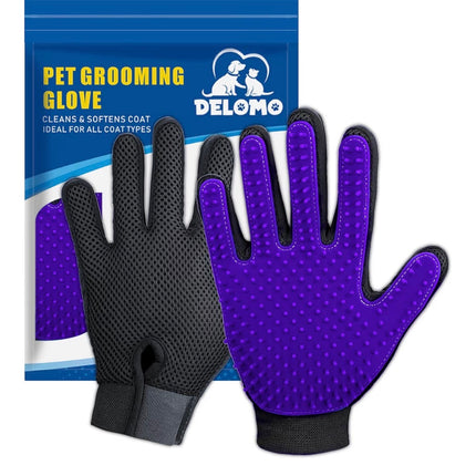Gant de Toilettage pour Chien et Chat – Brosse Massage en Silicone Anti-Poils – Taille Ajustable