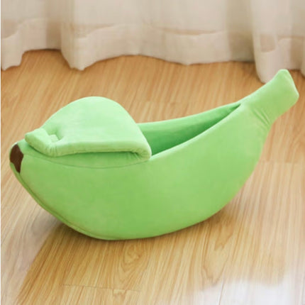 Lit Banane Douillet pour Chat et Petit Chien – Couchage Chaud et Confortable