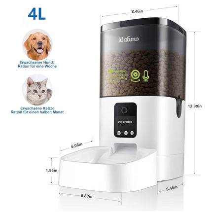 Distributeur Automatique Connecté pour Chat et Chien avec Caméra HD