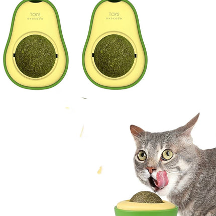 Jouet à l’herbe à chat rotatif – Stimulation, détente et hygiène pour chats