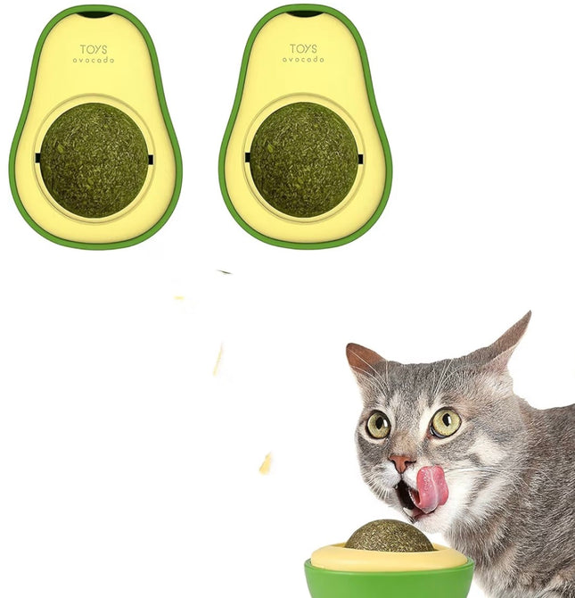 Jouet à l’herbe à chat rotatif – Stimulation, détente et hygiène pour chats