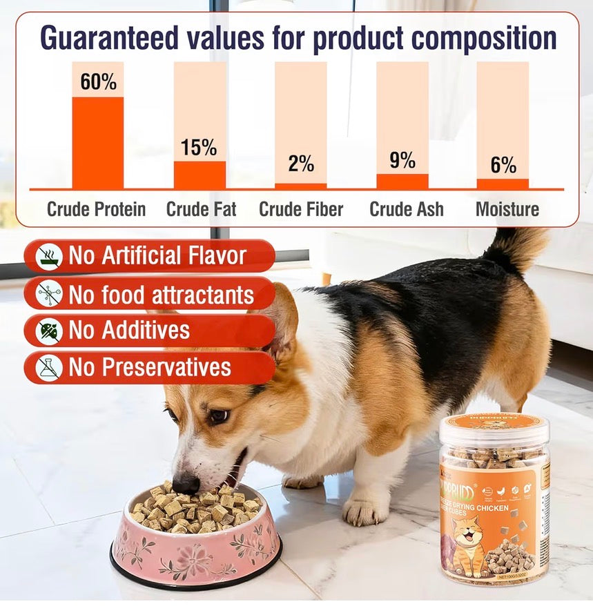 Friandises lyophilisées au foie de poulet pour chats – 100 % naturelles et riches en protéines