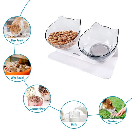 Gamelle Double Surélevée pour Chat – Confort et Alimentation Optimale