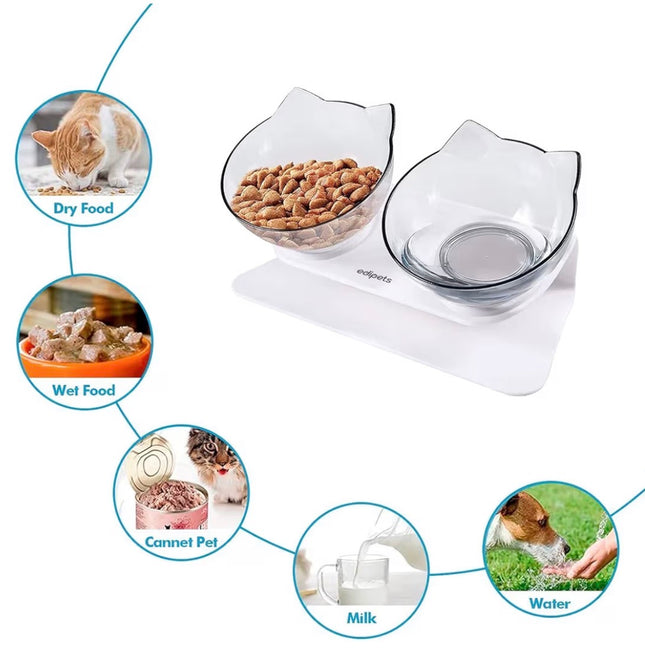 Gamelle Double Surélevée pour Chat – Confort et Alimentation Optimale