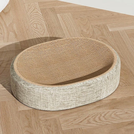 Griffoir Rond 2-en-1 pour Chat – Couchage & Grattoir en Carton Renforcé