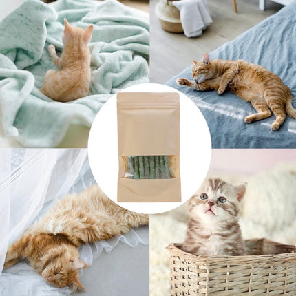 Bâtonnets à mâcher naturels à la cataire pour chat – Hygiène dentaire & anti-boules de poils