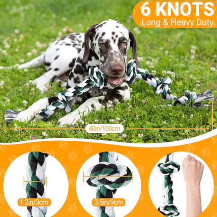 Corde à Mâcher pour Chien – Jouet Résistant en Coton Naturel 66 cm