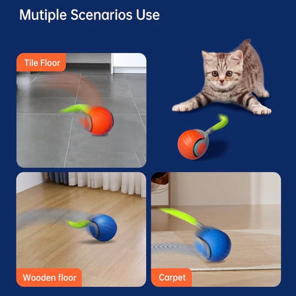 Balle Interactive Intelligente pour Chat – Rechargeable USB-C avec Modes Automatiques