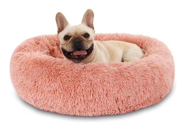 Panier Donut Apaisant – Lit Douillet en Fausse Fourrure