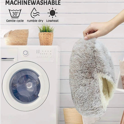 Panier Cocoon Ultra-Doux pour Chat  – Lavable, Anti-Stress et Anti-Dérapant