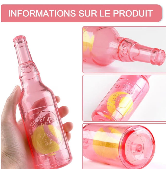 Jouet Interactif pour Chien en Forme de Bouteille – Résistant à la Morsure