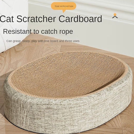 Griffoir Rond 2-en-1 pour Chat – Couchage & Grattoir en Carton Renforcé