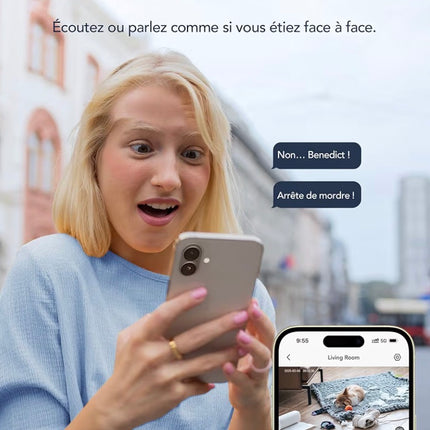 Caméra connectée pour animaux – Surveillance HD avec vision nocturne et audio bidirectionnel