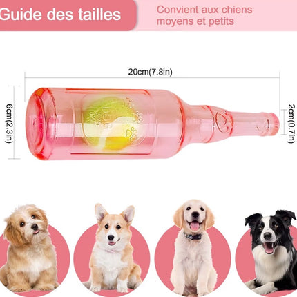 Jouet Interactif pour Chien en Forme de Bouteille – Résistant à la Morsure
