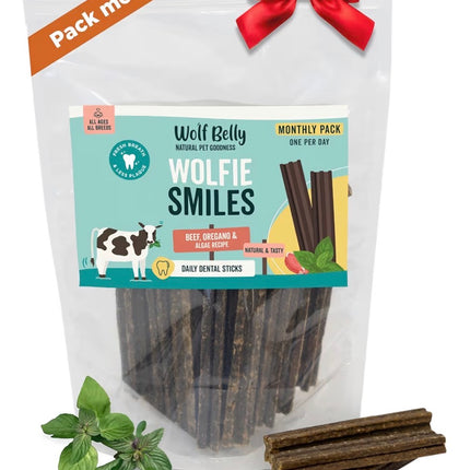 Sticks dentaires naturels pour chien – Goût bœuf 🥩 | Haleine fraîche & dents propres