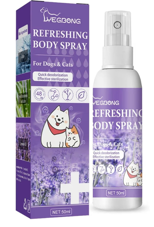 Spray Déodorant & Rafraîchissant pour Chiens et Chats – Élimine les Mauvaises Odeurs