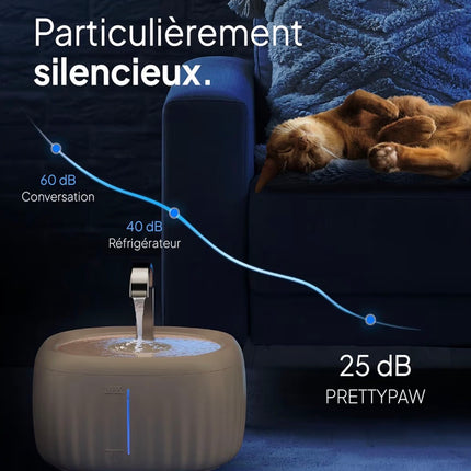 Fontaine à Eau Automatique Silencieuse pour Chat avec Filtration 3 Étapes