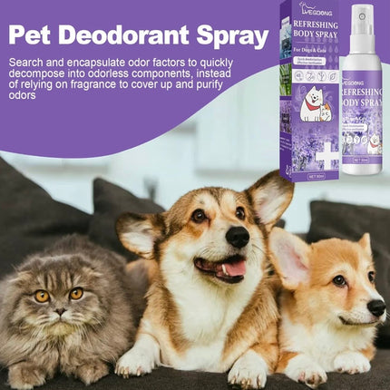Spray Déodorant & Rafraîchissant pour Chiens et Chats – Élimine les Mauvaises Odeurs