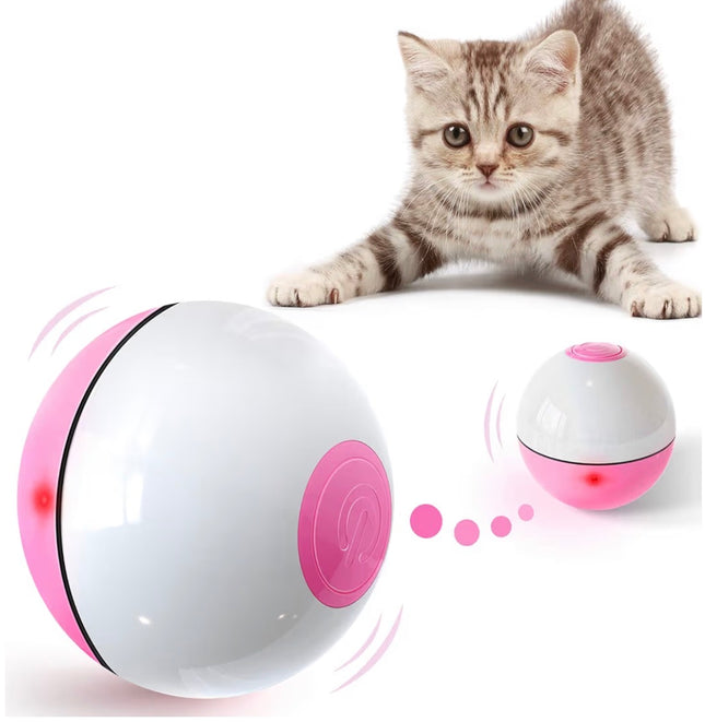 Balle interactive automatique pour chat avec LED – Rechargeable, intelligente et anti-ennui