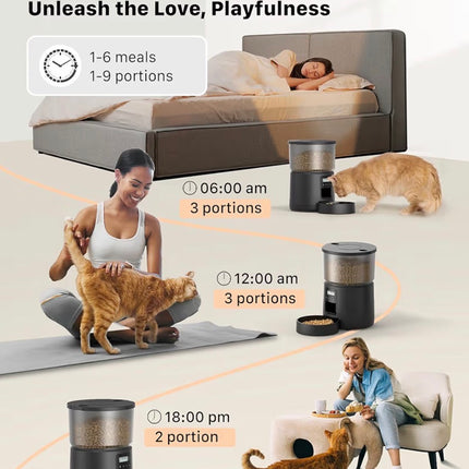 Distributeur Automatique de Croquettes pour Chat – Programmable avec Portions Réglables