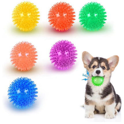 Lot de balles interactives pour chien – Balles couinantes résistantes et flottantes