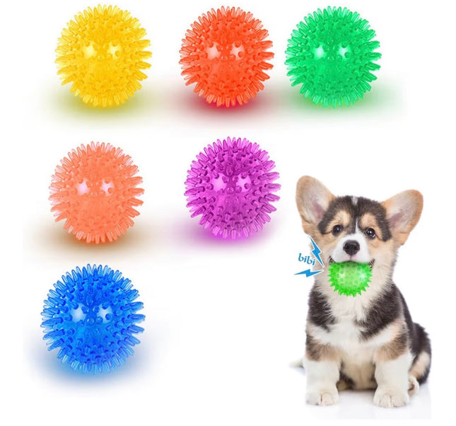 Lot de balles interactives pour chien – Balles couinantes résistantes et flottantes