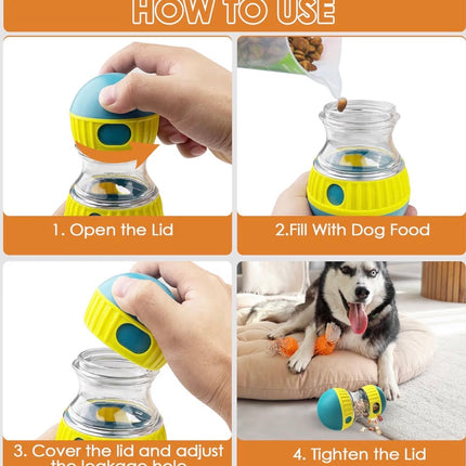 Jouet interactif distributeur de friandises pour chien – Anti-ennui et stimulation mentale