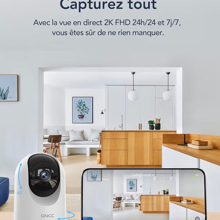 Caméra connectée pour animaux – Surveillance HD avec vision nocturne et audio bidirectionnel