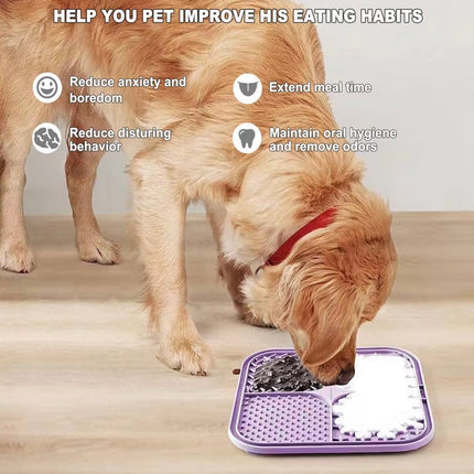 Tapis de léchage apaisant pour chiens & chats – Anti-stress, alimentation lente