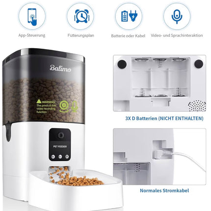 Distributeur Automatique Connecté pour Chat et Chien avec Caméra HD