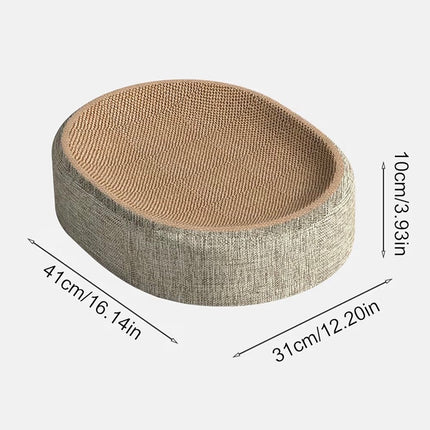 Griffoir Rond 2-en-1 pour Chat – Couchage & Grattoir en Carton Renforcé