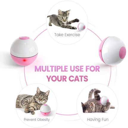 Balle interactive automatique pour chat avec LED – Rechargeable, intelligente et anti-ennui